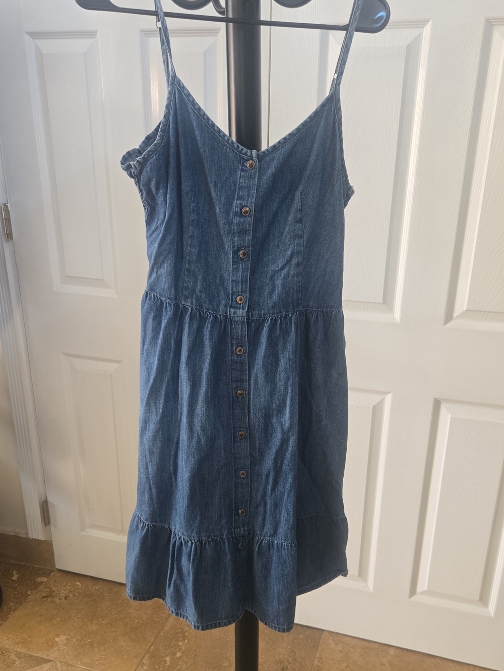 Madewell Indigo Denim Button-Front Sundress